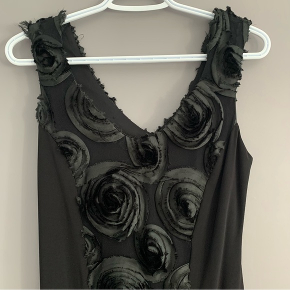 NWT Laura Size 8 Black Floral Dress - Picture 2 of 12